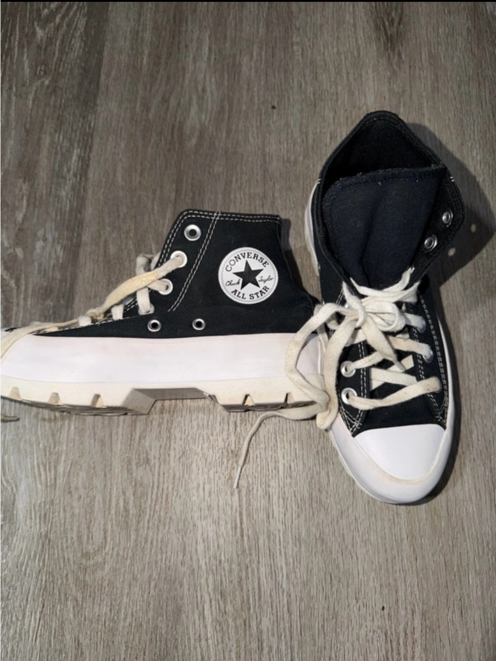 Converse Black and White High Top Sneakers